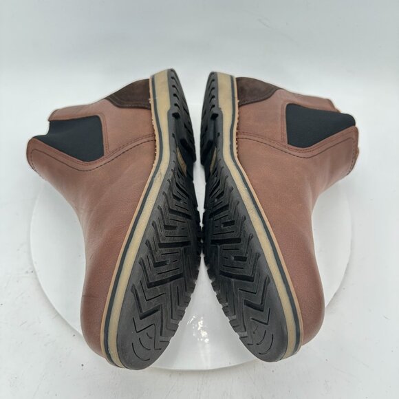 Izod Lucas Men Size 12M 1413016 Brown Leather Side Elastic Pull On Chelsea Boot - Picture 7 of 12